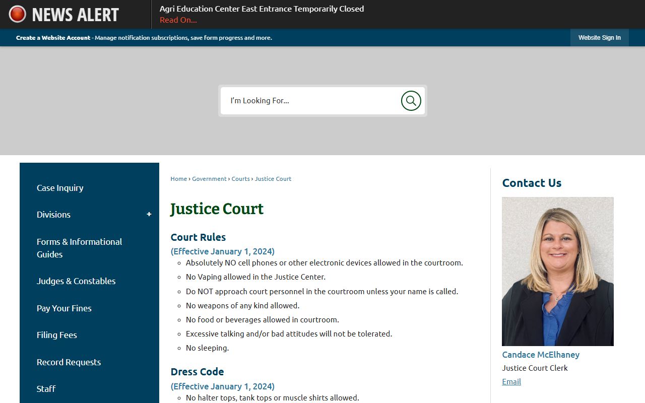 DeSoto County Chancery Court page for divorce, probate, and equity court dockets
